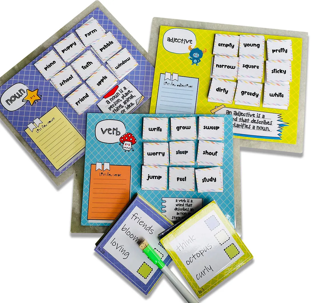 Adjective-Noun-Verb Sorting Activity