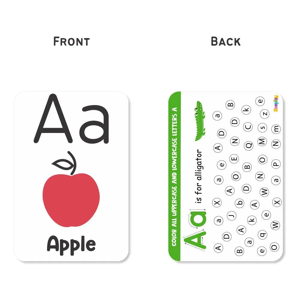 Alphabet Flashcards With Activity- Pack of 26