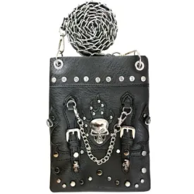 Bag - Skull Concho Western Chain Mini Crossbody Bag