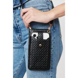 Claire Woven Cellphone Crossbody