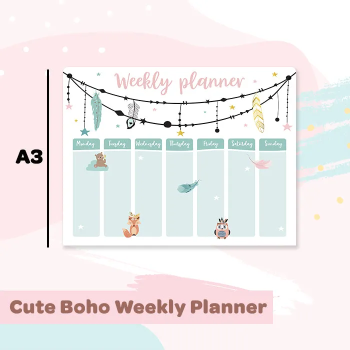 Kids Weekly Planner-Cute Boho